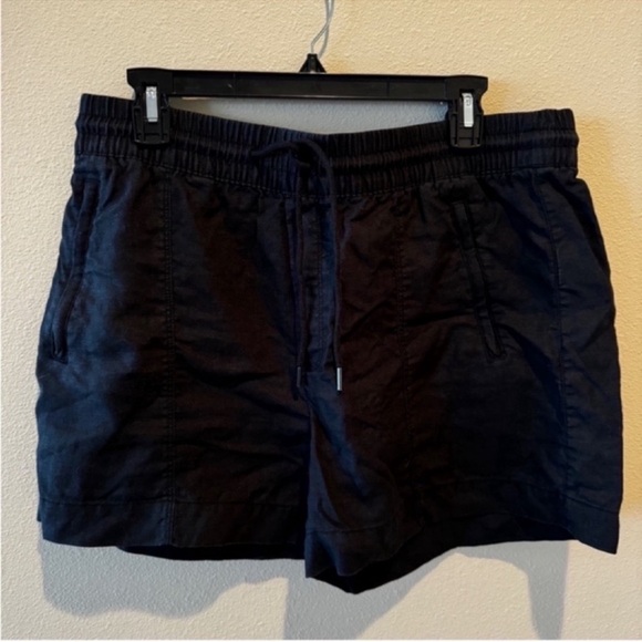 Athleta retreat linen short mid rise Black Large - Picture 11 of 11